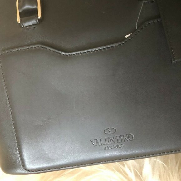 $2745 Valentino Demilune Flap Satchel Leather Smal - Picture 6 of 12